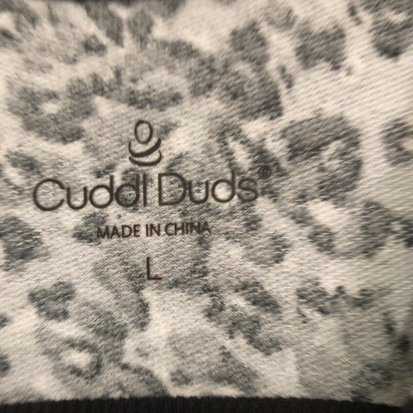 Cuddl Duds Women's Lightweight Comfort Hoodie Print Rib Trim Detail Large - Picture 5 of 11